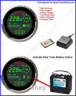 GPS Speedometer LCD Digital GPS Speed Gauge Trip ODO COG Fuel Level Voltmeter