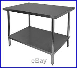 GSW 16 Gauge Stainless Steel 30x12 Flat Top Work Table NSF Approved WT-E3012