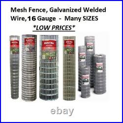 Galvanized Welded Wire Mesh Cage Fence, 16 Gauge Many Sizes & Mesh Sizes