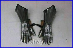 Gauntlets Gloves Pair 18 Gauge Steel Medieval Knight Gothic Armor new