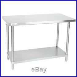 HEAVY DUTY 24 x 48 ALL Stainless Steel Work Prep Table Commercial 16 Gauge NSF