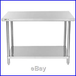 HEAVY DUTY 30 x 48 ALL Stainless Steel Work Prep Table Commercial 16 Gauge NSF