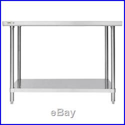 HEAVY DUTY 30 x 48 ALL Stainless Steel Work Prep Table Commercial 16 Gauge NSF