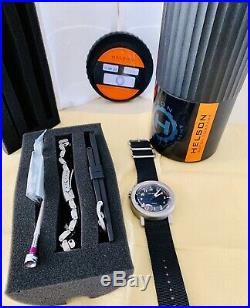 HELSON Gauge DIVER 112 BLACK DIAL With Power Reserve, Helson Steel 1000M FULL KIT