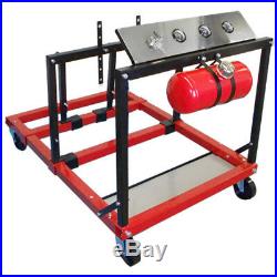 Heavy Duty Steel Construction Mobile Engine Testing Station With Gauge Meters