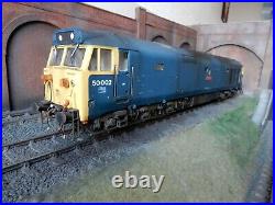Heljan O gauge class 50002 Superb, converted, weathered. Brand new. Mint in box