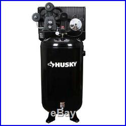 Husky Air Compressor 80 Gal 3-Cylinder Single Stage Electric Tank Pressure Gauge