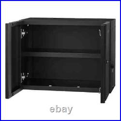 Husky Garage Cabinet Wall Mounted Regular Duty Welded 24-Gauge Steel Black