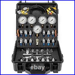 Hydraulic Pressure Test Kit 5 Gauges 5 Test Hoses 13 Couplings 14 Tee Connectors