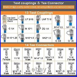 Hydraulic Pressure Test Kit 5 Gauges 5 Test Hoses 13 Couplings 14 Tee Connectors