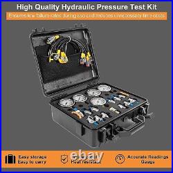 Hydraulic Pressure Test Kit 5 Gauges 5 Test Hoses 13 Couplings 14 Tee Connectors