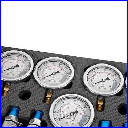 Hydraulic Pressure Test Kit 5 Gauges 5 Test Hoses 13 Couplings 14 Tee Connectors