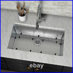 Hykolity 30 inch Kitchen Sink, 16 Gauge Undermount Single Bowl Stainless Steel