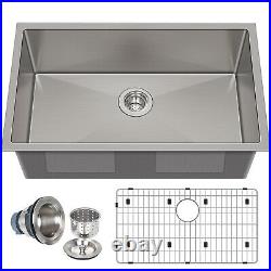 Hykolity Kitchen Sink 33 x 19 x 10 inch Undermount Stailess Steel 16 Gauge