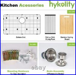 Hykolity Undermount Workstation 16 Gauge Stainless Steel Kitchen Sink 32x19x10