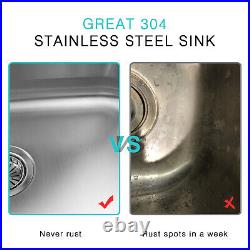 JASSFERRY 32in Undermount Kitchen Sink Double Bowl 16 Gauge Stainless Steel