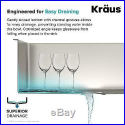 Kraus 30 inch Farmhouse Apron Single Bowl Kitchen Sink 16 gauge Stainless Steel