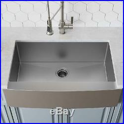 Kraus 30 inch Farmhouse Apron Single Bowl Kitchen Sink 16 gauge Stainless Steel