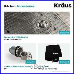 Kraus 30 inch Farmhouse Apron Single Bowl Kitchen Sink 16 gauge Stainless Steel
