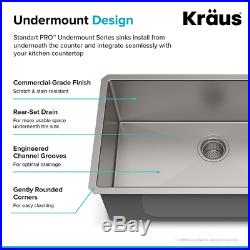 Kraus 30-inch Standart PRO 16 Gauge Undermount Single Bowl Stainless Steel Kitch