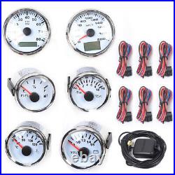 LCD Display 6 Gauge Set Classic Series Electrical for Car boat motor boats, yacht