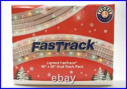 LIONEL FASTRACK LIGHTED CHRISTMAS 40x50 Oval Track Pack NEW, O Gauge 2025080