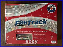 LIONEL FASTRACK LIGHTED CHRISTMAS 40x50 Oval Track Pack NEW, O Gauge 2025080
