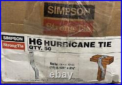 LOT of (50) SIMPSON STRONG-TIE H6 HURRICANE TIE 16-GAUGE GALVANIZED STEEL