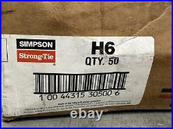 LOT of (50) SIMPSON STRONG-TIE H6 HURRICANE TIE 16-GAUGE GALVANIZED STEEL