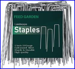 Landscape Staples 6/8/10/12 Inches 11 Gauge Galvanized Garden Stakes Fabric SOD