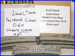 Lionel #12056 Fastrack 16 Pieces O-60 Complete Curved Circle O Gauge Brand New