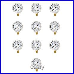 Liquid Filled Lower Mount Pressure Gauge with 1.5 Dial, 0-60 PSI, 1/8 Male NPT