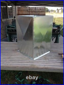 Lot(2)DUCT PLENUM 17.5 X 21 X 22 LONG With2-16 collars GALVANIZED STEEL 26 GAUG