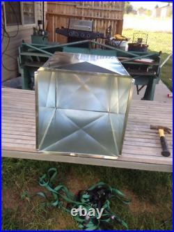 Lot(2)DUCT PLENUM 17.5 X 21 X 22 LONG With2-16 collars GALVANIZED STEEL 26 GAUG