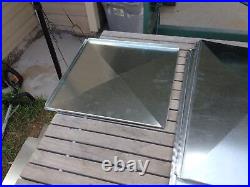 Lot(2)DUCT PLENUM 17.5 X 21 X 22 LONG With2-16 collars GALVANIZED STEEL 26 GAUG