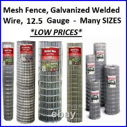 MANY SIZES & OPTIONS Galvanized Welded Wire Mesh Cage Fence 12.5 Gauge