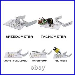 MOTOR METER RACING VD 6 Gauge Set Mechanical Speedometer MPH °F PSI 85mm 52mm