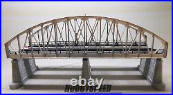 MTH RAILKING 2 TRACK STEEL ARCH BRIDGE SILVER O GAUGE railroad 40-1123 NEW
