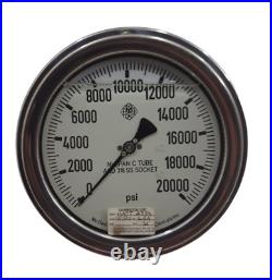 McDaniel S23025-06-CLT 0-20000 psi Oil Filled Pressure Gauge Stainless Steel 20K