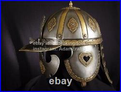 Medieval 14 Gauge Steel Zischage of winged-hussars Helmet XVII c