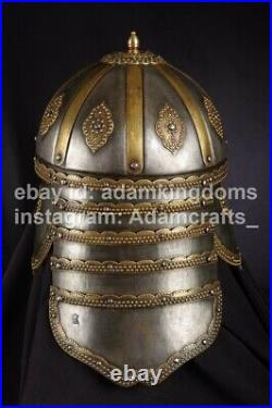 Medieval 14 Gauge Steel Zischage of winged-hussars Helmet XVII c