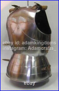 Medieval 16 Gauge Steel Milanese cuirass Armor Roman Anatomical Cuirass