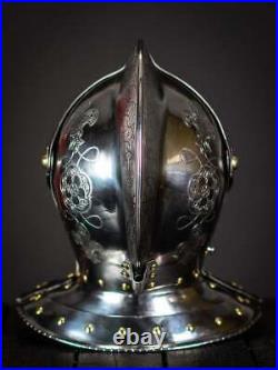 Medieval 18 Gauge Steel Combat ARMET Close Helmet Halloween