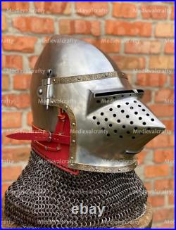Medieval 18 Gauge Steel Helmet gift item new