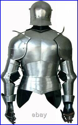 Medieval 18 gauge Steel Half-suit of armour, Gothic Body Armor Cuirass