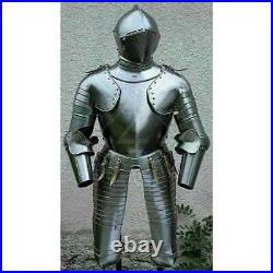 Medieval 18 gauge Steel Trooper Half Body Armour Cuirass Helmet & jacket replica