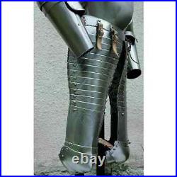 Medieval 18 gauge Steel Trooper Half Body Armour Cuirass Helmet & jacket replica