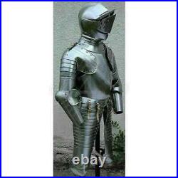 Medieval 18 gauge Steel Trooper Half Body Armour Cuirass Helmet & jacket replica