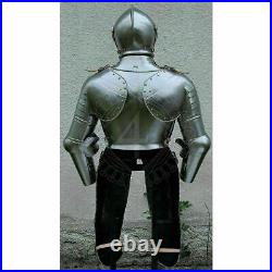 Medieval 18 gauge Steel Trooper Half Body Armour Cuirass Helmet & jacket replica