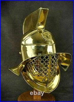 Medieval 18 gauge steel fabri knight armor sca larp murmillo gladiator helmet